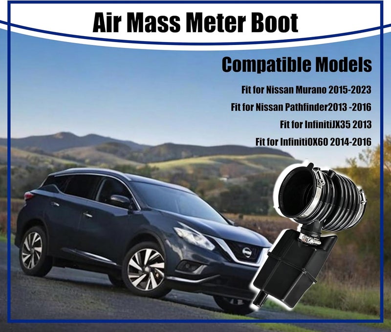 KOWCKAA Engine Air Intake Hose 165763JA0A 16576-3JA0A 004B A27624 for Nissan Murano 2015-2023 Pathfinder 2013-2016 Infiniti QX60 JX35 - Replacement Part to Keep Your Vehicle Running Smoothly - Image 3